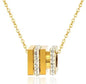 Vintage Textured Stainless Steel Necklace