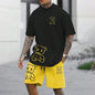 Men's Summer Loose Harajuku T-Shirt and Shorts Set
