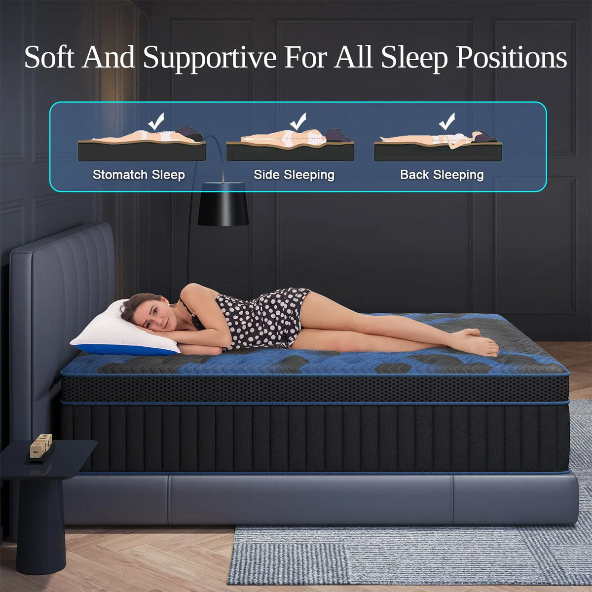 12 Inch Gel Memory Foam Hybrid Pocket Spring Mattress