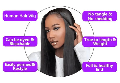 613 Blonde Human Hair Wig 36 Inch Straight Lace Frontal