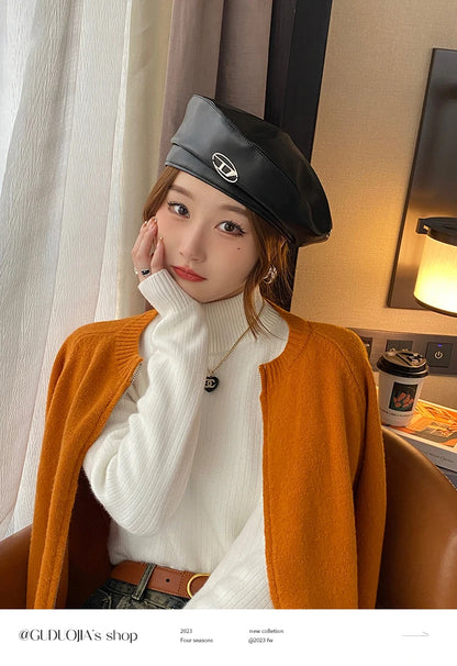 Women's Turtleneck Sweater with Velvet Lining