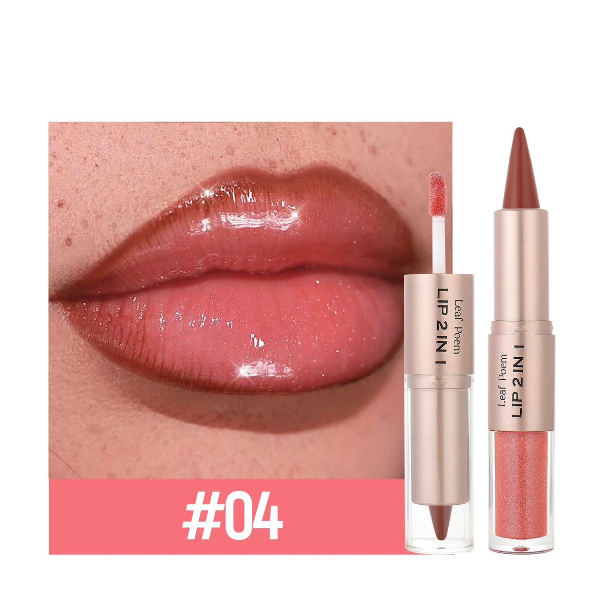 Black Brown Tapered Lip Liner and Lip Gloss Duo