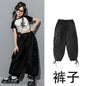 Girls Loose Cargo Pants with Belt for Daily Wear