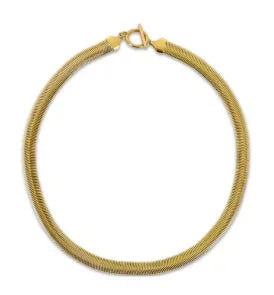 Vintage Textured Stainless Steel Necklace