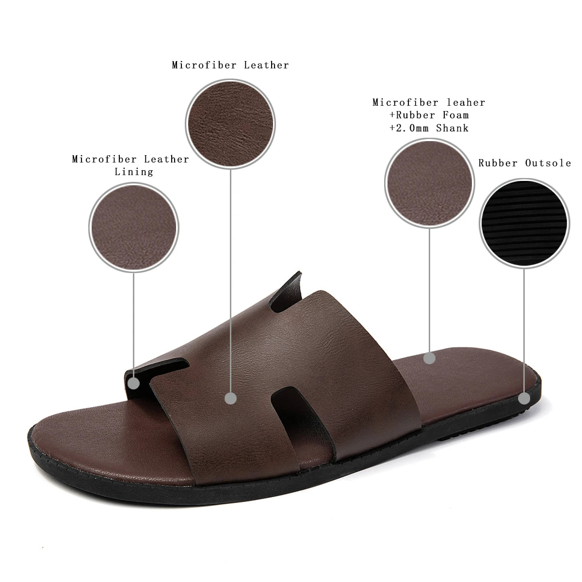 Men's Casual Non-Slip Rubber Sandals Lightweight