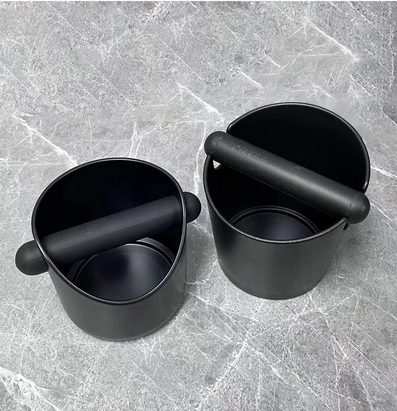 Coffee Knock Box Black ABS with Detachable Knock Bar