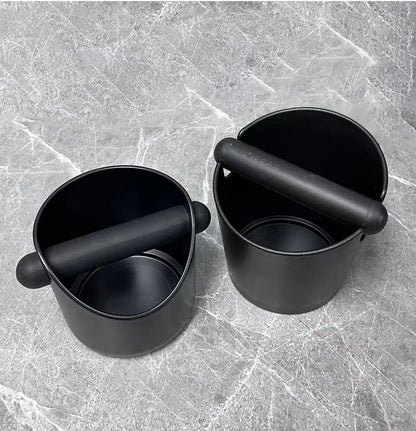 Coffee Knock Box Black ABS with Detachable Knock Bar