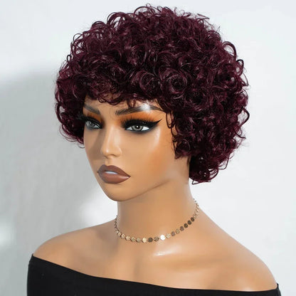 Brazilian Afro Puff Pixie Bob Wig 99J Natural Brown