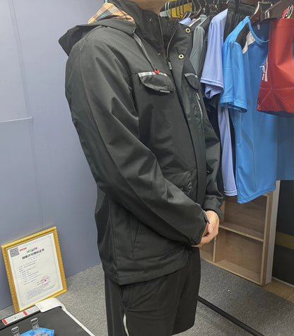 Men's Windbreaker Jacket Waterproof Hooded Soft Shell
