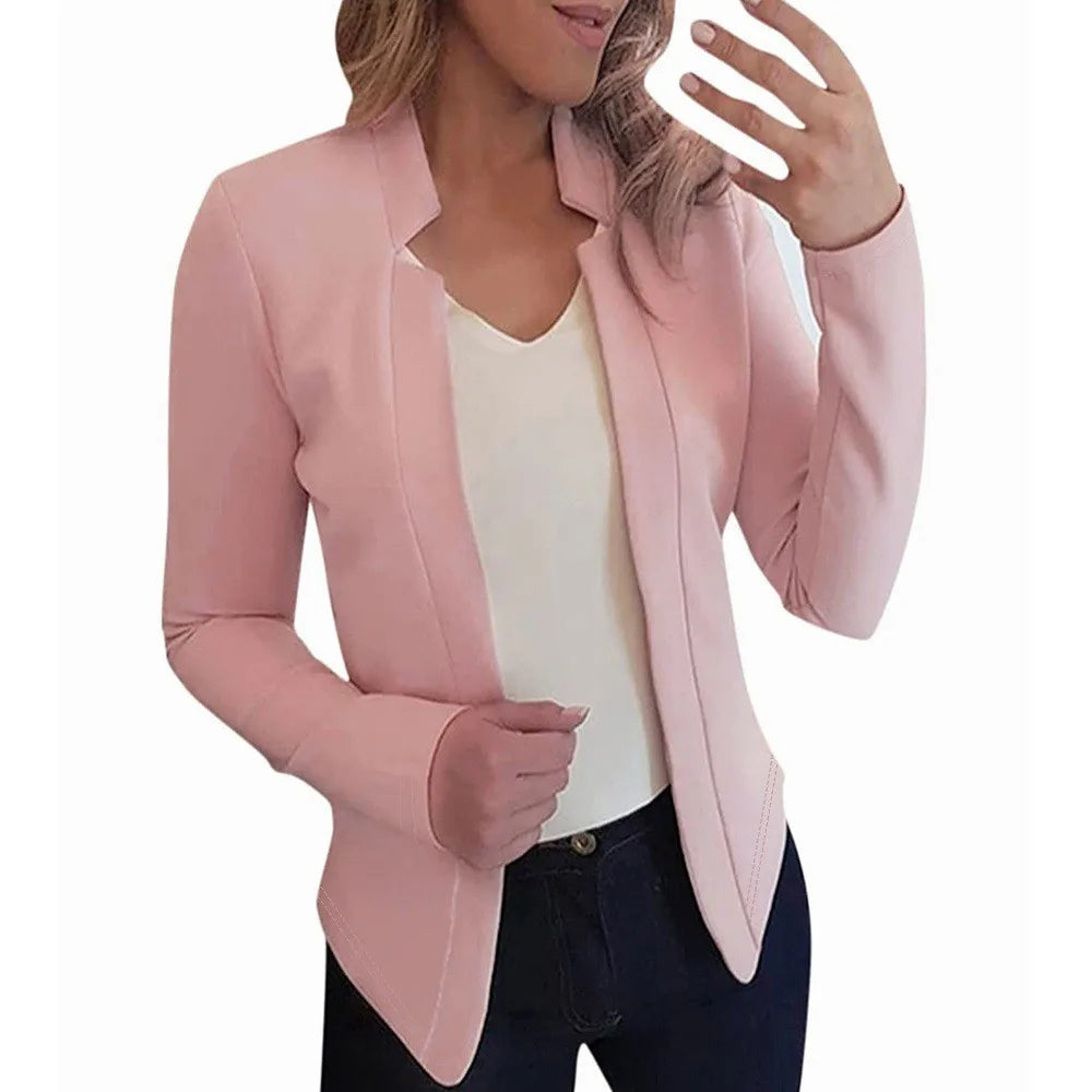 Thin White Blazer for Women Office Style