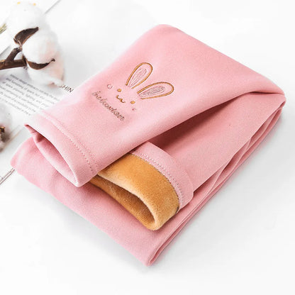 Fleece-Lined Thermal Leggings for Girls
