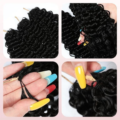 Deep Wave Crochet Human Hair Extensions for Braiding