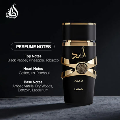 Lattafa Asad -Unisex Eau de Parfum (3.4 oz)