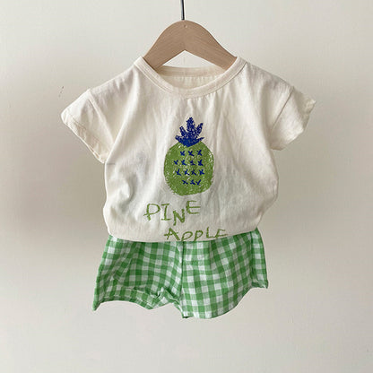 Cotton Toddler Summer Pajamas Set for Kids