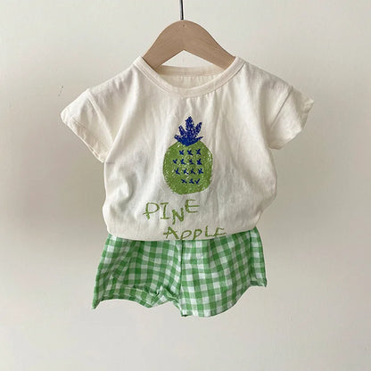 Cotton Toddler Summer Pajamas Set for Kids