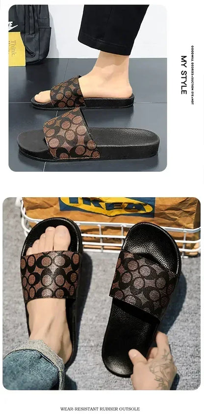 Men's PVC Beach Slippers Comfortable Indoor Slides