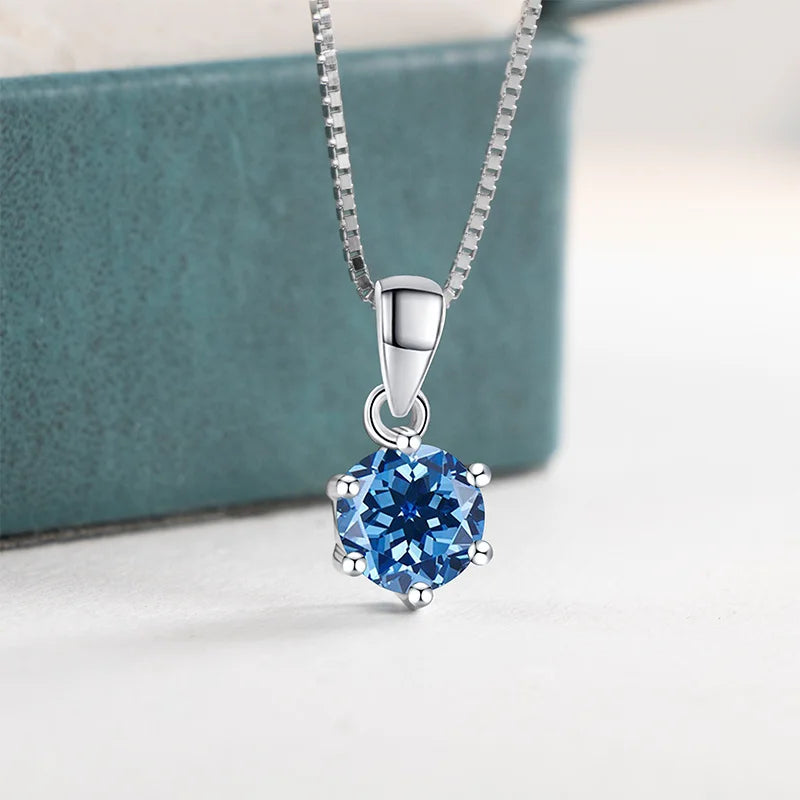 Moissanite Pendant Necklace 925 Sterling Silver Women