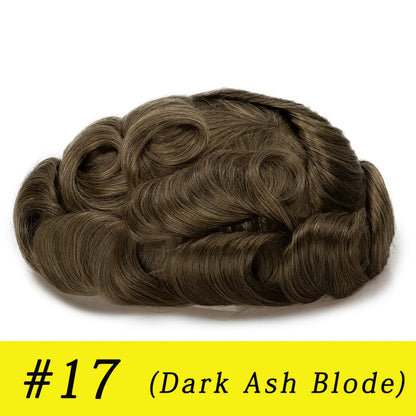 Thin Skin 0.03mm Natural Hair Toupee for Men