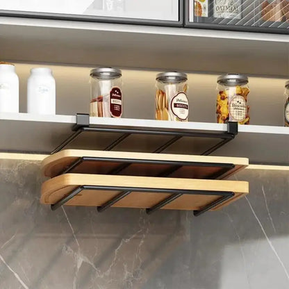 Steel Under Cabinet Organizer Rack with Hooks