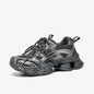 Chunky Sneakers Women Synthetic Leather Mesh Lace-up Trainers