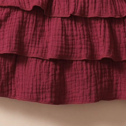 Baby Girl Cotton Red Wine Cupcake Dress