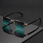 Rimless Rectangle Sunglasses for Unisex with UV400 Protection