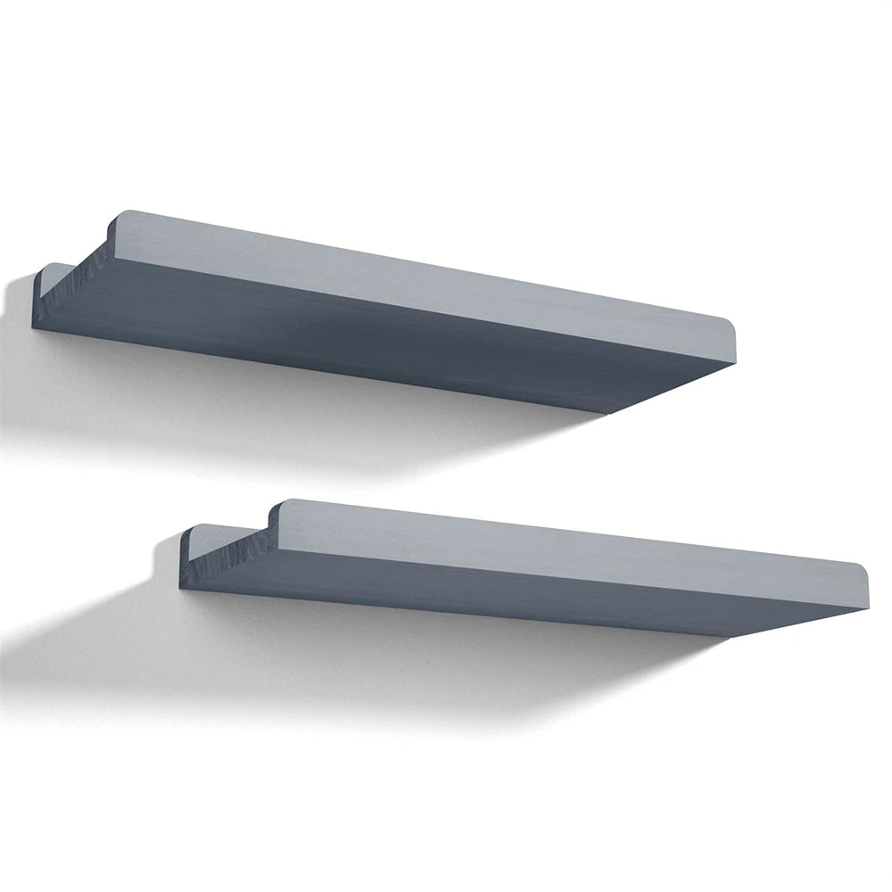 Wooden Floating Shelves Set of 2 Wall Mounted