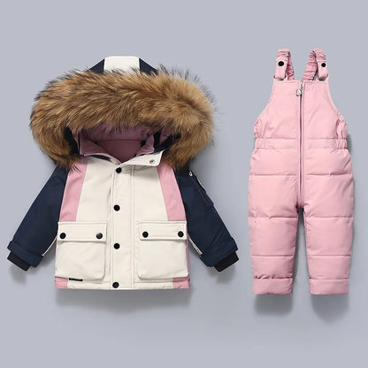 Warm Down Jacket Parka Snowsuit for Kids