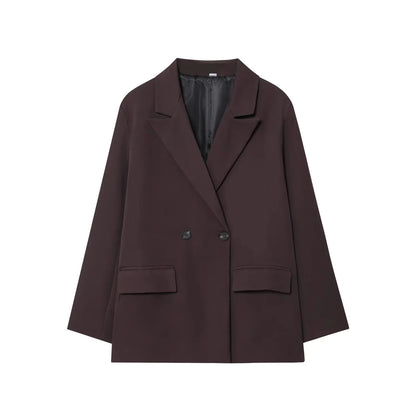 Elegant Double Breasted Blazer Coat for Women
