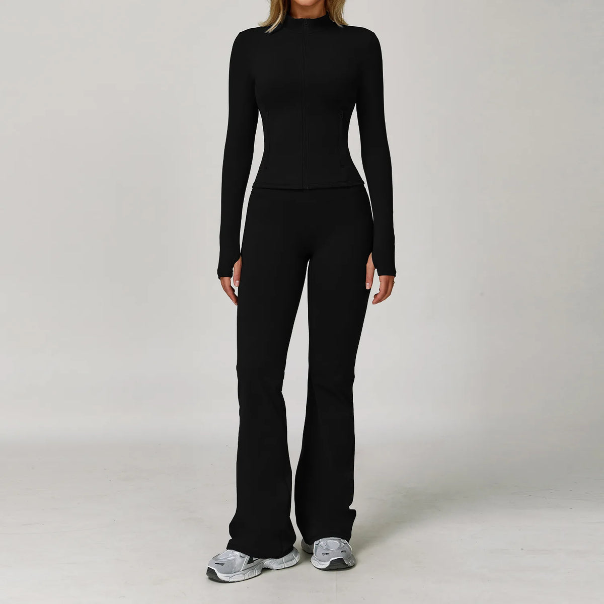 Yoga Suit Sports Set for Women Long Sleeve Athletic Wear