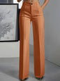 Women High Waisted Wide Leg Black Trousers
