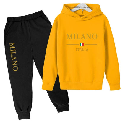 Kids Pullover Hoodie and Pants Tracksuit Set