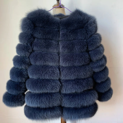 4in1 Real Fox Fur Coat for Women