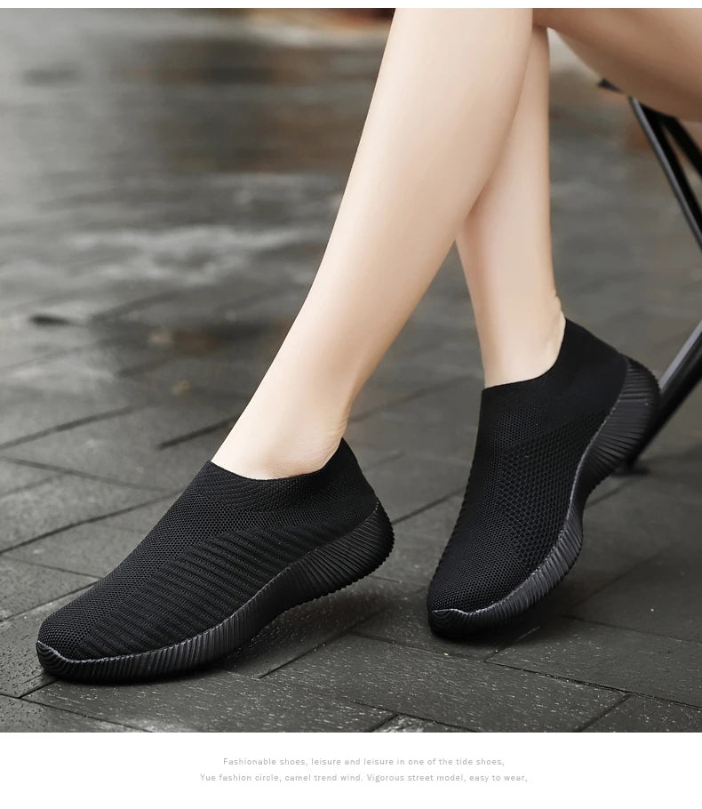 Pink Women Slip On Walking Shoes Lightweight EVA