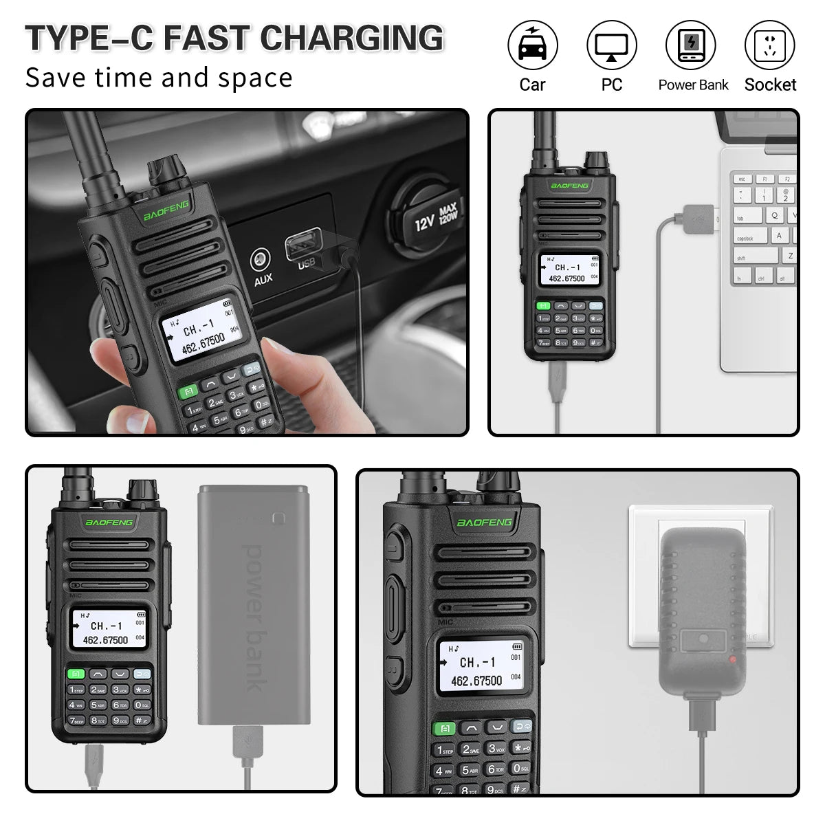BaoFeng M-13 PRO V2 High Power Multi Band Walkie Talkie