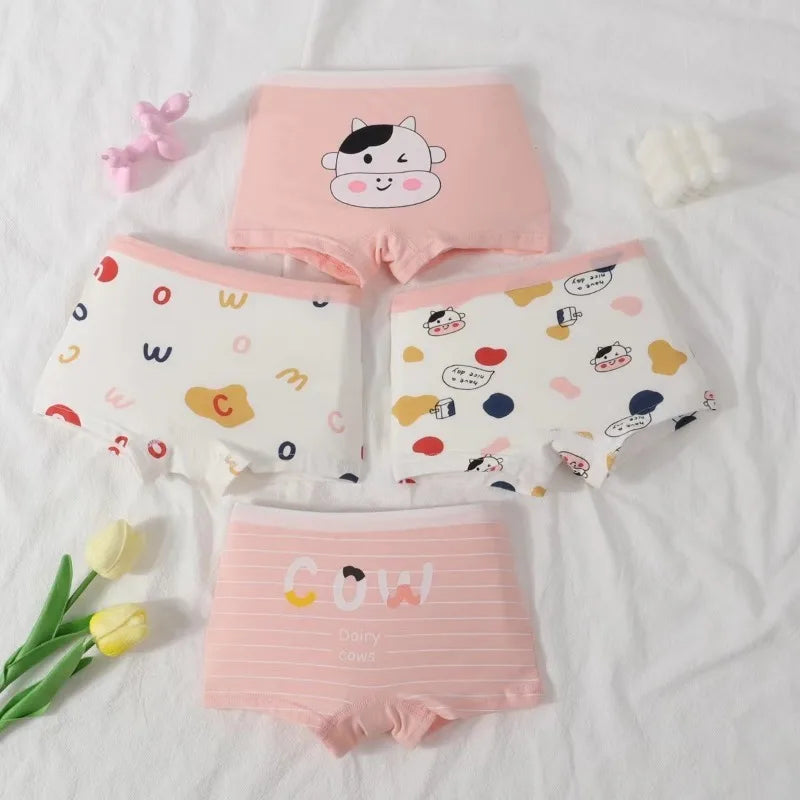 Children's Cotton Boxer Shorts with Cartoon Design
