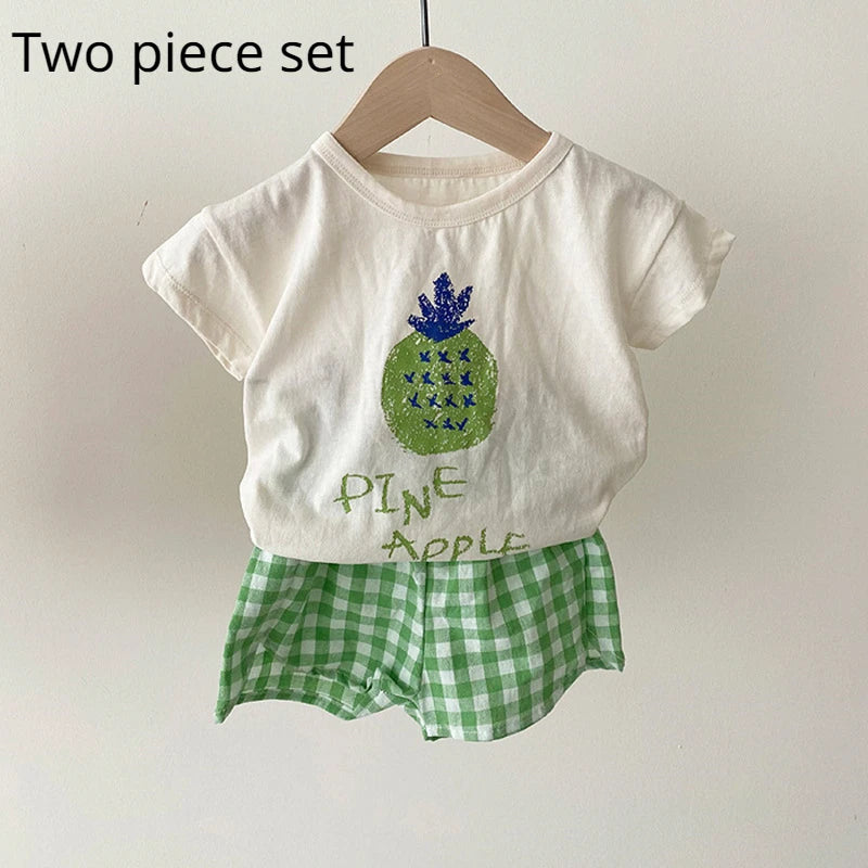 Cotton Toddler Summer Pajamas Set for Kids