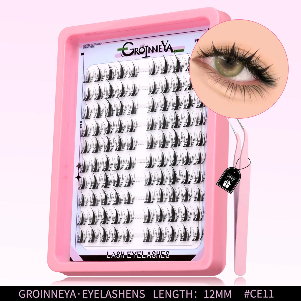 GROINNEYA C-Curl Cluster Eyelashes