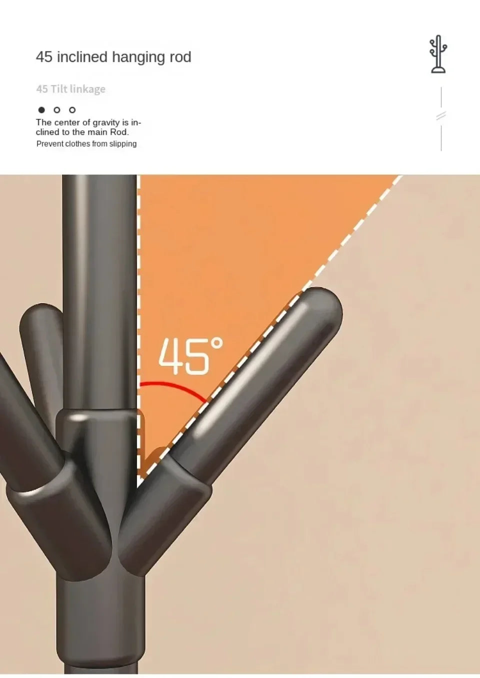 Vertical Clothes And Hats Rack - Plastic Coat Hook