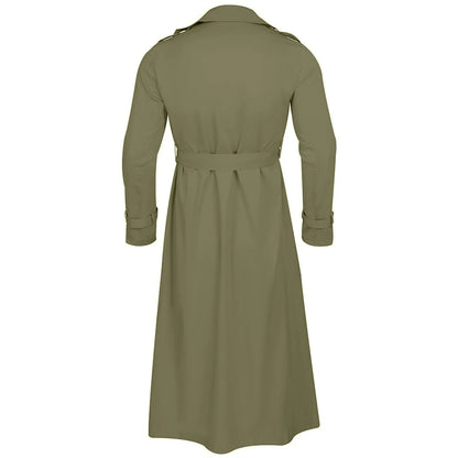 Men's Long Sleeve Extra Long Trench Coat