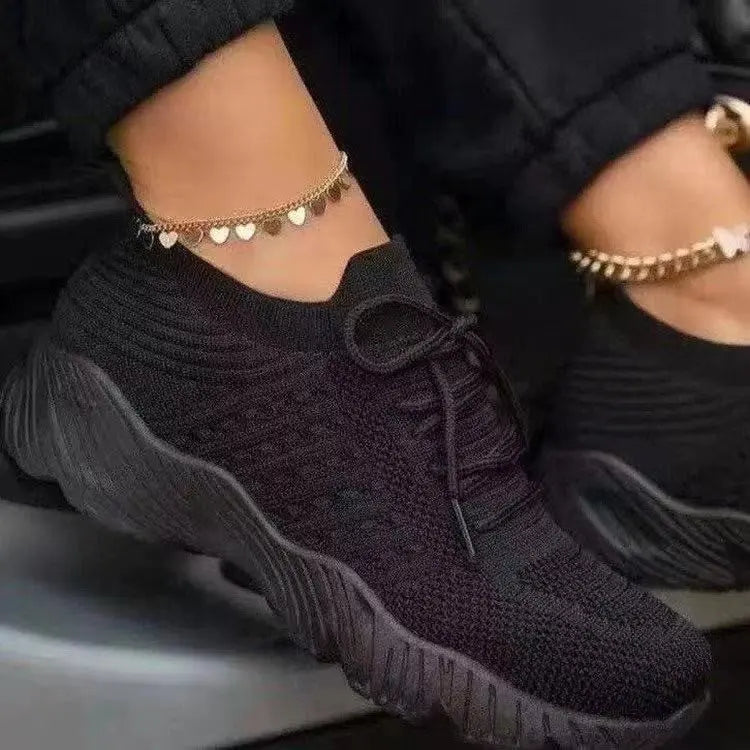 Women's Breathable Lace-Up Sneakers for Spring