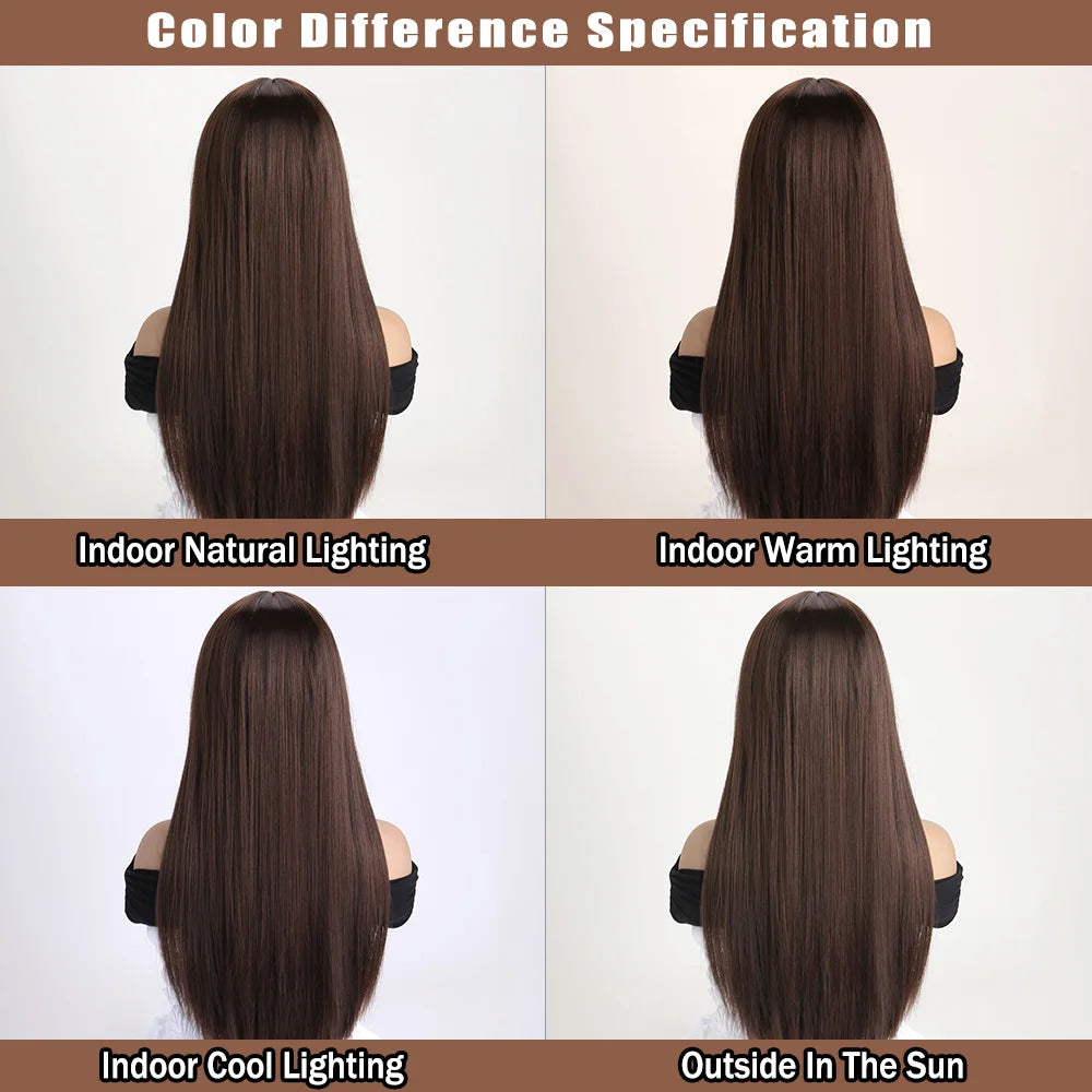 26 Inch Long Straight Synthetic Wig for Women