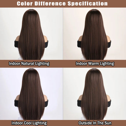26 Inch Long Straight Synthetic Wig for Women