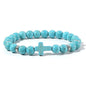 Natural Stone Wood Beads Rosary Bracelet for Meditation