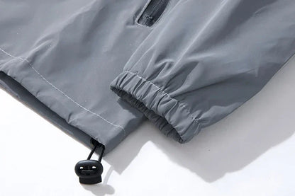 Reflective Polyester Jacket for Men Casual Style