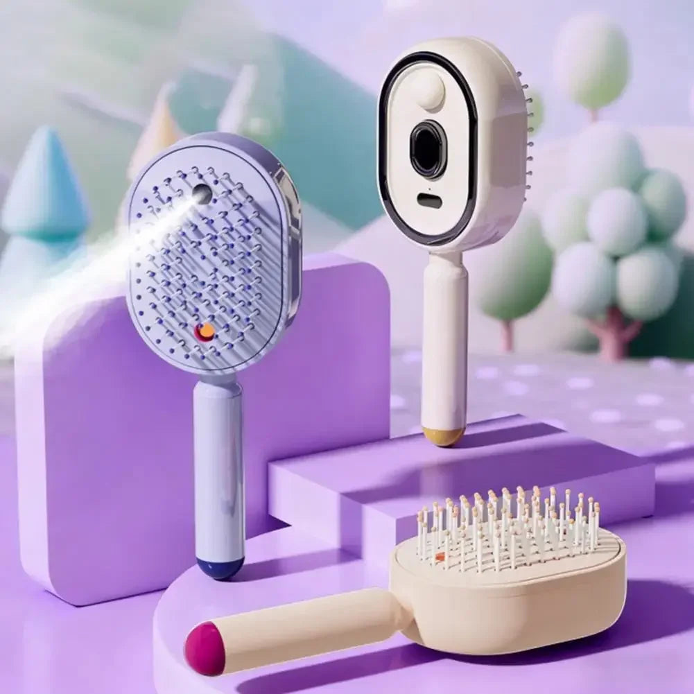 Electric Steam Hair Brush with USB-C Charging