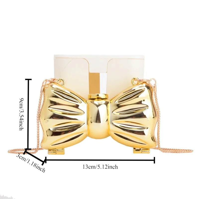 Golden Acrylic Round Clutch Purse for Parties