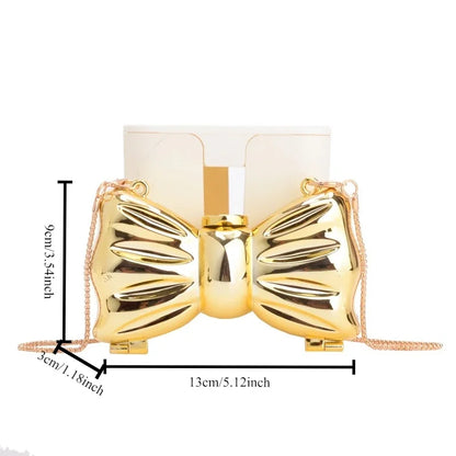 Golden Acrylic Round Clutch Purse for Parties