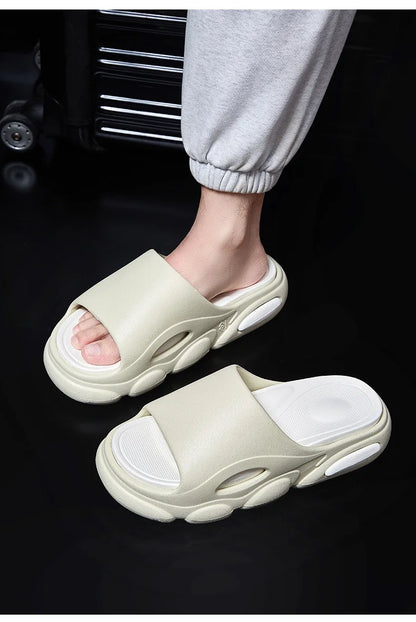 Men's Summer Platform Slides EVA Non-slip Beach Shoes