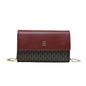 CH Women PU Leather Crossbody Bag with Metal Chain